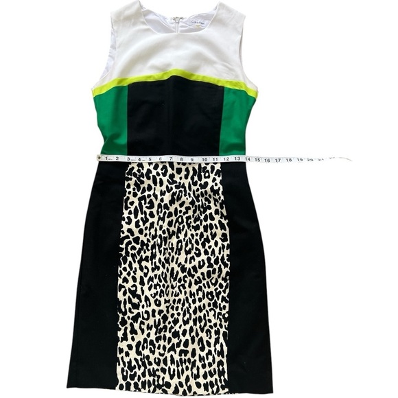 Calvin Klein Multicolor Leopard Print A-Line Sleeveless Mini Dress – Size 2 - Picture 8 of 12
